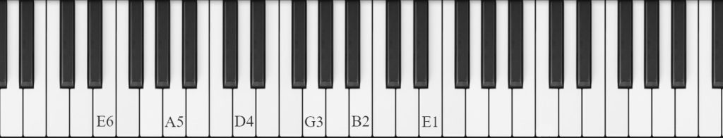 struny na klawiszach fortepianu