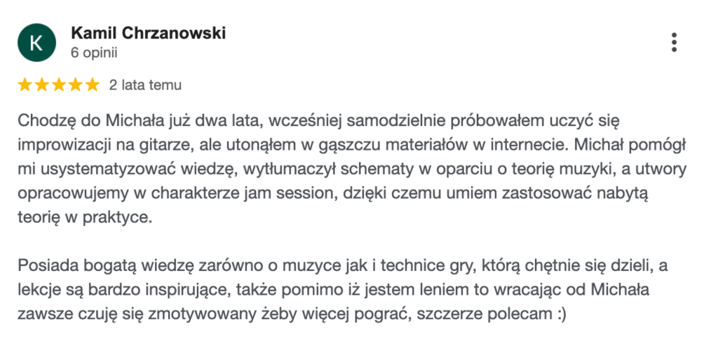 nauka gry na gitarze warszawa
