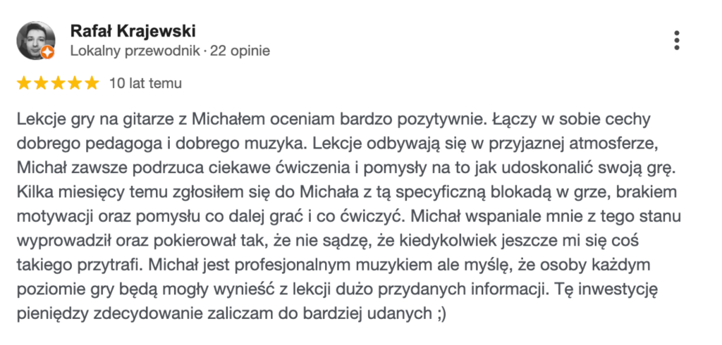 nauczyciel gitary warszawa